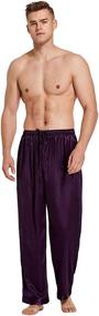 img 3 attached to 🛏️ Burgundy Men's Candice Satin Pajama Bottoms - Enhanced SEO