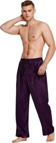 img 4 attached to 🛏️ Burgundy Men's Candice Satin Pajama Bottoms - Enhanced SEO