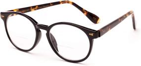 img 1 attached to Boomer Eyeware Classic Stylish Bifocal Rounders: Men & Women's Reading Glasses 2.50, Black