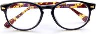 boomer eyeware classic stylish bifocal rounders: men & women's reading glasses 2.50, black logo