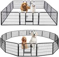 🐾 vivohome foldable metal exercise pet fence barrier playpen kennel for dogs cats | heavy duty | indoor outdoor friendly logo