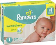 👶 pampers swaddlers newborn diapers size 1 32 count: soft and gentle protection for your little one's delicate skin logo
