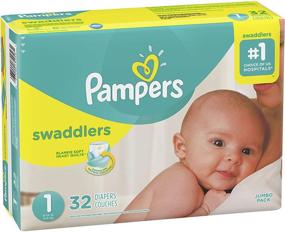 img 4 attached to 👶 Pampers Swaddlers Newborn Diapers Size 1 32 Count: Soft and gentle protection for your little one's delicate skin
