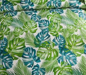 img 2 attached to 🌴 Full/Queen Size Summer Tropical Bedding Set: Rainforest Palm Monstera Quilts, 3Pcs Reversible Lightweight Bedspreads, Jungle Green Leaves Coverlet Sets with Pillow Shams