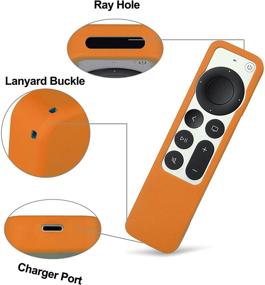 img 1 attached to Remote Case For Apple TV 4K 2021 Siri Remote (2Nd Generation) - Auswaur Silicone Protective Remote Cover Case Compatible With Apple TV 4K 6Th / HD 5Th Siri Remote (2Nd Gen) Controller - Orange