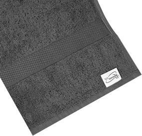 img 2 attached to 🛀 Premium Cotton Oversized Bath Sheet 2 Pack - Luxuriously Absorbent - Hotel & Spa Quality - Charcoal - 35 x 70 inches