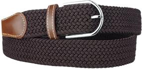 img 3 attached to 👔 Versatile NYFASHION101 Rounded Elastic Braided Stretch Men's Accessories: Timelessly Stylish and Comfortable