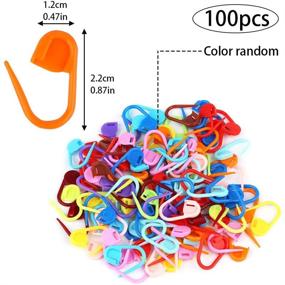 img 3 attached to 🧶 Lokunn 100PCS Colorful Crochet Stitch Markers: Locking Counters for Weaving, Sewing, and Knitting DIY Craft