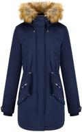womens winter parka hooded jacket women's clothing for coats, jackets & vests logo