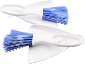 img 1 attached to 🧹 LBY 2 Sets Hand Broom and Dustpan Set with Ergonomic Grip Handle - Perfect for Desk, Keyboard, Car Cleaning - Mini Dustpan Brush Nesting Tiny Cleaning Whisk Broom - Convenient 2 in 1 Tools Set