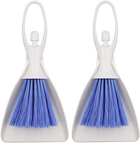 img 4 attached to 🧹 LBY 2 Sets Hand Broom and Dustpan Set with Ergonomic Grip Handle - Perfect for Desk, Keyboard, Car Cleaning - Mini Dustpan Brush Nesting Tiny Cleaning Whisk Broom - Convenient 2 in 1 Tools Set