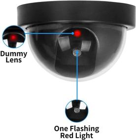 img 2 attached to 📷 AlfaView Dummy Fake Surveillance Camera: Realistic Security CCTV Dome with Flashing LED Light - Perfect for Outdoor/Indoor, Home or Business Protection