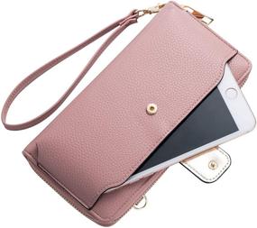 img 1 attached to 👜 Wristlet Crossbody Cellphone Handbag: Women's Handbags & Wallets + Wristlets | Size 8-34-31-4