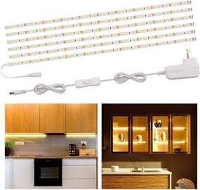 img 4 attached to Speclux 9.84ft Flexible LED Strip Lights Bar: Under Cabinet Lighting Kit for Kitchen, Cupboard, Desk - 1200lm, 3000K Warm White