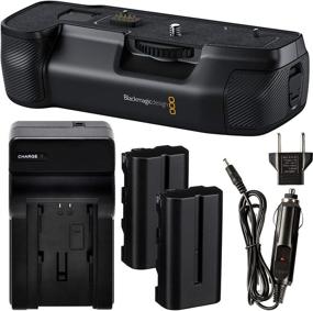 img 4 attached to 🔋 Battery Grip Bundle for Blackmagic Design Pocket Cinema Camera 6K Pro - Includes: 2X NP-F570 Seller Supplied Replacement Batteries, AC/DC Rapid Travel Charger with Extra Car Adapter