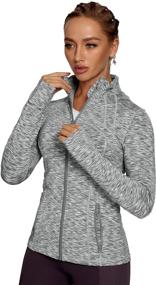 img 3 attached to QUEENIEKE Hoodie Jacket Running Pockets Women's Clothing in Coats, Jackets & Vests