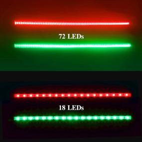 img 3 attached to Obcursco 12 Inch LED Boat Bow Navigation Light Kits For Marine Boat Vessel Pontoon Yacht Skeeter - 1 Pair (6W Red And Green)