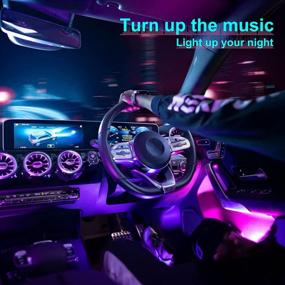 img 2 attached to 💙 Vibrant J.Mao Neon El Wire Lights with Cigarette Lighter: Enhance your Car's Interior with Blue Glow (16ft)