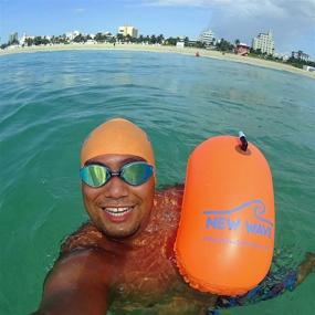 img 2 attached to 🏊 Optimize your Open Water Swimming Safety with the New Wave Swim Bubble - Enhance Visibility, Safety, and Alertness with this Orange Safety Swim Buoy Tow Float for Triathletes and Outdoor Swimmers