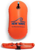 🏊 optimize your open water swimming safety with the new wave swim bubble - enhance visibility, safety, and alertness with this orange safety swim buoy tow float for triathletes and outdoor swimmers logo