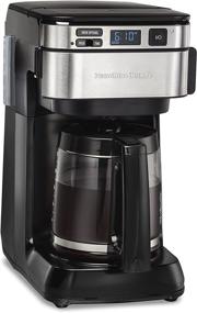 img 4 attached to Hamilton Beach 46310 Programmable Coffee Maker, 12 Cups, Easy Fill Front Access, Pause & Serve, 3 Brewing Options, Black