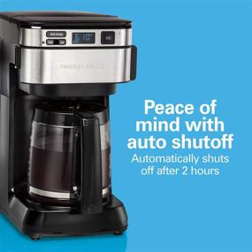 img 1 attached to Hamilton Beach 46310 Programmable Coffee Maker, 12 Cups, Easy Fill Front Access, Pause & Serve, 3 Brewing Options, Black