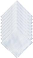 🧣 high-quality men's cotton handkerchief hankies in classic white logo