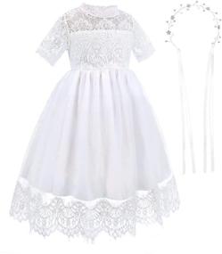 img 3 attached to 🌸 Vintage Floral Wedding Girls' Clothing: Flower Dress