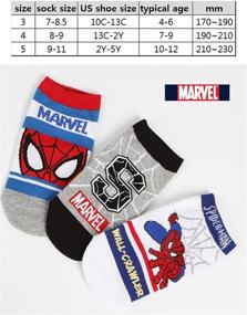 img 3 attached to 🧦 Носочки с низкой посадкой Spiderman для мальчиков - 3 пары для детей от 4 до 6, 7 до 9, 10 до 12 лет.