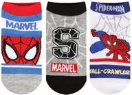 🧦 носочки с низкой посадкой spiderman для мальчиков - 3 пары для детей от 4 до 6, 7 до 9, 10 до 12 лет. логотип