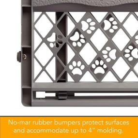 img 2 attached to 🐾 MYPET North States Paws 40" Portable Pet Gate: Easy Expansion & Tool-Free Locking. Hassle-Free Pressure Mount. Fits 26"- 40" Wide.