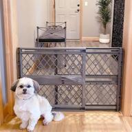 🐾 mypet north states paws 40" portable pet gate: easy expansion & tool-free locking. hassle-free pressure mount. fits 26"- 40" wide. logo