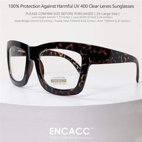 img 1 attached to 🐆 Leopard Print Vintage Inspired Oversized Eyeglasses: Classic Men's Accessory