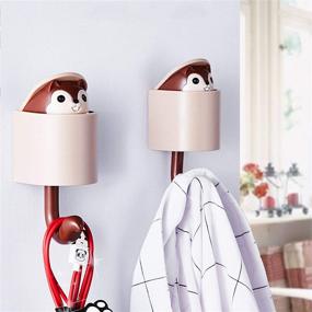 img 2 attached to 🐿️ Multi-Purpose Squirrel Wall Hook: Stylish Key Holder, Coat Hook, & Adhesive Towel Hook for Bathrooms