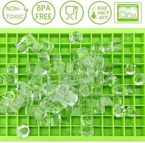 img 3 attached to 🧊 Upgraded Ice Cube Tray 2 Pack - Premium 320 Mini Cube Silicone Ice Trays for Chilling, Whiskey, Cocktail - Stackable, Easy Release Ice Molds - Dishwasher Safe