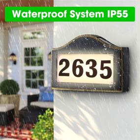 img 3 attached to Solar Powered Lighted House Address Numbers Sign, Waterproof 🏡 Resin Plaque Outdoor Lights for Houses, Gardens, Streets, Yards, and Homes