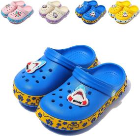 img 4 attached to Boys' Unicorn Slippers Sandals - Versatile Indoor Outdoor Clogs & Mules