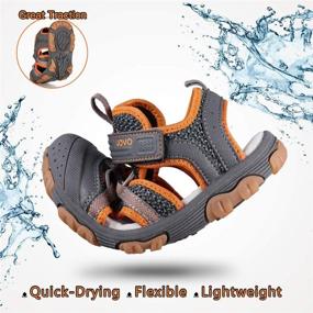 img 2 attached to UOVO Sandals Athletic Closed Toe Quick Drying Boys' Shoes ~ Sandals