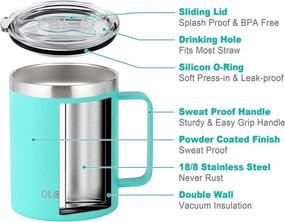 img 1 attached to 🥤 DLOCCOLD Tumbler Stainless Insulated Tiffany: Keep Your Beverages Cold for Longer