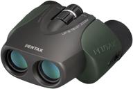 pentax up 8-16x21 compact zoom binoculars in green – enhance your visibility logo