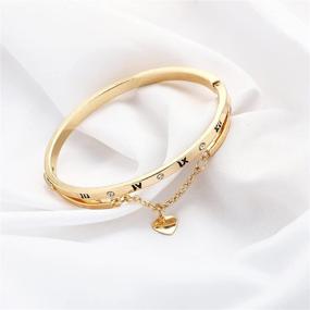 img 2 attached to 💎 Stylish and Versatile: NEWITIN Pieces Bangle Bracelets for Girls - Adjustable Jewelry Collection