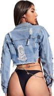 shein womens vintage frayed ripped women's clothing in coats, jackets & vests logo