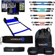 🏃 speed and agility exercise ladder kit with kinetic bands - leg resistance bands and speed training tool set for enhanced footwork, foot speed, quickness, change of direction, strength, and power logo