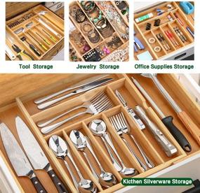 img 3 attached to Expandable Organizer Multifunctional Utensils Silverware