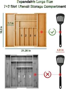 img 1 attached to Expandable Organizer Multifunctional Utensils Silverware