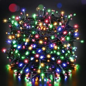 img 4 attached to 🎄 Ilikable Christmas Tree Lights: 131ft 300 LED String Lights - Battery Powered, 8 Modes Waterproof Decorative Lights for Holiday Wedding Party Home Courtyard - Colorful