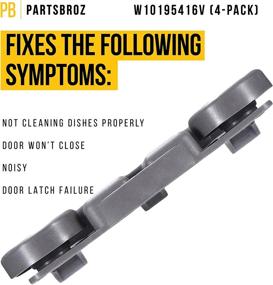 img 2 attached to 🔧 PartsBroz W10195416V Lower Dishrack Wheel Assembly & Steel Screws (4-Pack) - Compatible with Whirlpool Dishwashers - Replaces AP5983730, W10195416, PS11722152, W10195416VP