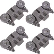 🔧 partsbroz w10195416v lower dishrack wheel assembly & steel screws (4-pack) - compatible with whirlpool dishwashers - replaces ap5983730, w10195416, ps11722152, w10195416vp логотип