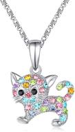 🐱 cat pendant necklaces - purrfect christmas gifts for teen girls, daughters, and women! 18+2.4 inches chain length logo