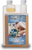 pure natural baby laundry detergent (64 loads) - sensitive skin friendly, hypoallergenic, free and clear formula - 100% natural ingredients listed logo